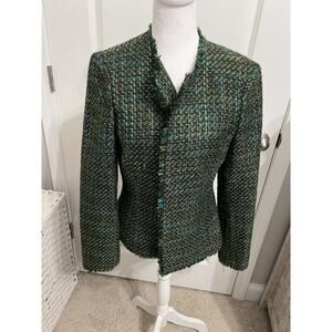 Jones New York Womens Jacket Size 8 Kelly Green Blazer
